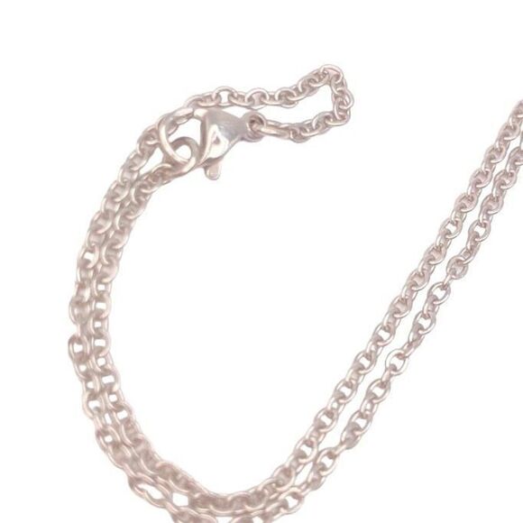 Silver red crystal message heart ash urn pendant necklace - Picture 7 of 8